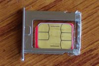 nano SIM taped to a micro SIM slot