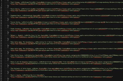 All tags gathered so far in raw format