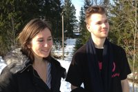 Søster og bror på tur