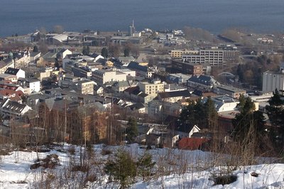 Utsikt ned mot sentrum