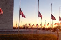 Washingtonmonumentet ved solnedgang