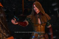 Triss og Geralt lurer seg inn i en festning der heksejaktere holder til