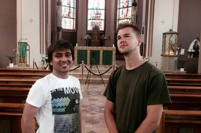 På vei til Vigelandsparken, innom en kirke