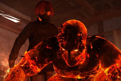 The man on fire.