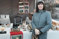 Tante på besøk, her på bondens marked ved Birkelunden.