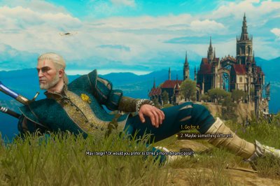 En maler ville male Geralt. Valgte denne stillingen.