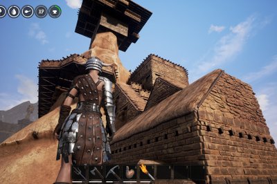 På vei opp den nye delen av basen