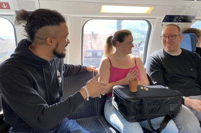 Train ride to Aroser Weisshorn