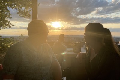 Schlossbergrestaurant Dattler solnedgang
