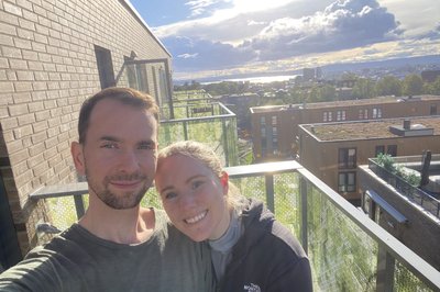 Fin høstdag på balkongen