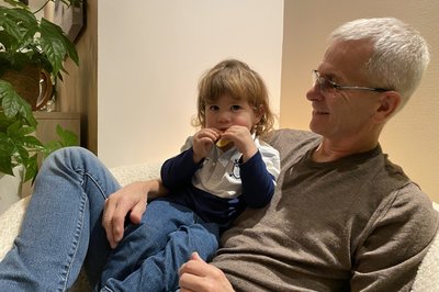 Jakob med farfar