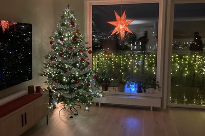 Pyntet til jul hjemme