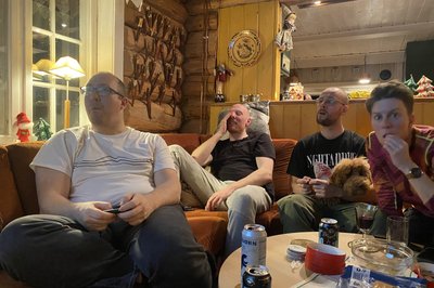 På nyttetur, her i gang med mariocart på nintendo switch