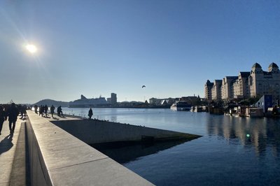 ..med utsikt ut over havet