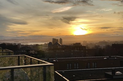 Solnedgang fra balkongen