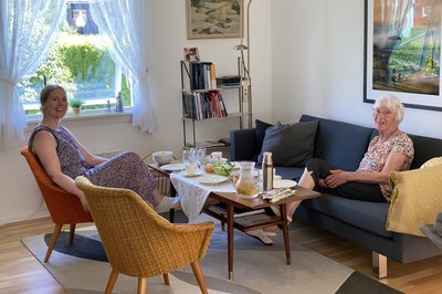 På vei tilbake var vi på besøk både til farmor, mormor og innom far på kvelden for grilling