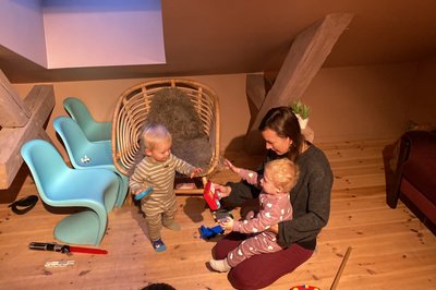 En søndag med nevø og søster, på Nabolagshuset her på Ensjø