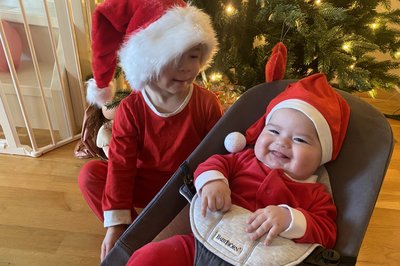 På besøk hos bror før jul