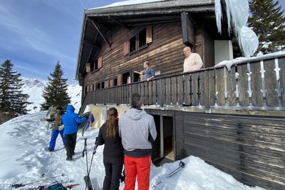 Det ble en tur til Sveits, Champéry for å feire Samuel