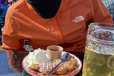 En pause med vafler og kake