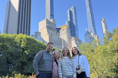 Fra Central park. Her er fetter med familien